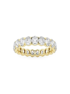 14K Gold & Oval Natural Diamond Eternity Band/3.00-5.00 TCW