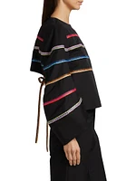 Striped Raffia Sweater