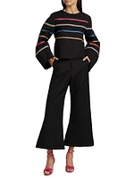 Striped Raffia Sweater