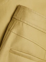 Wave Asymmetric Cotton-Twill Maxi Skirt