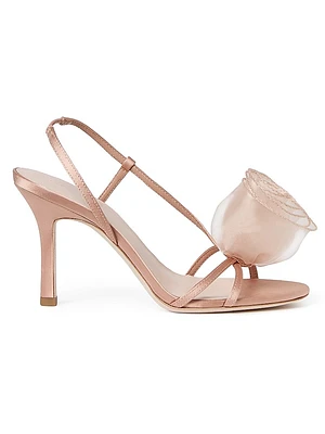 Steph Organza Rosette 100MM Stiletto Sandals