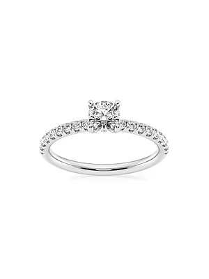 Platinum & Natural Diamond Hidden Halo Ring/0.80-1.33 TCW