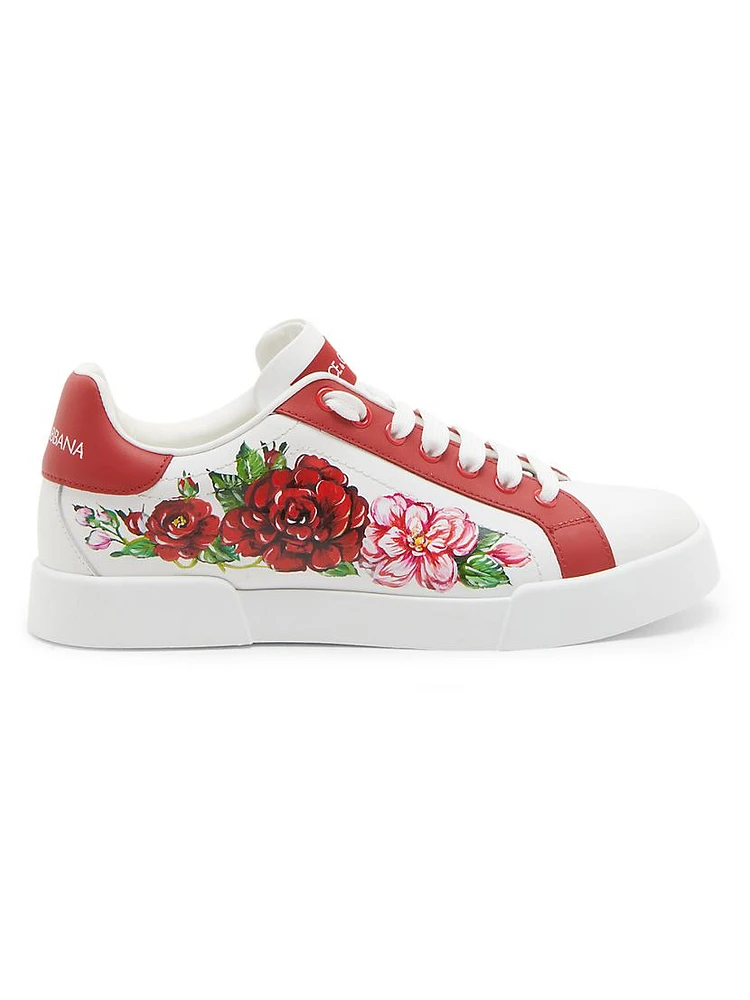 Roses Leather Sneakers
