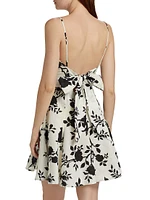 Floral Linen-Cotton Fit & Flare Dress