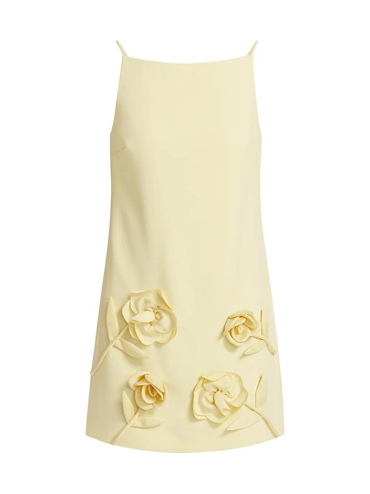 Crepe Flower Minidress