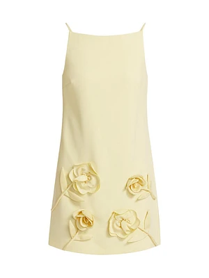 Crepe Flower Minidress
