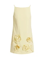 Crepe Flower Minidress