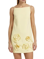 Crepe Flower Minidress