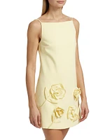 Crepe Flower Minidress