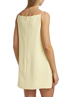 Crepe Flower Minidress