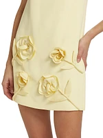 Crepe Flower Minidress