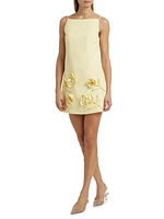 Crepe Flower Minidress