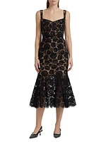 Fine Lace Midi-Dress