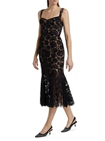 Fine Lace Midi-Dress