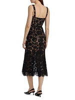 Fine Lace Midi-Dress