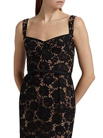 Fine Lace Midi-Dress