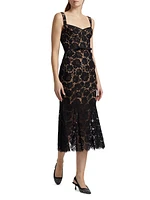 Fine Lace Midi-Dress