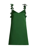 Satin Flower Minidress