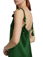 Satin Flower Minidress
