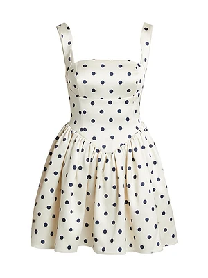 Polka Dot Satin Minidress