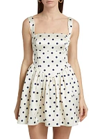 Polka Dot Satin Minidress
