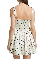 Polka Dot Satin Minidress