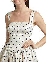 Polka Dot Satin Minidress