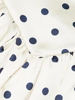 Polka Dot Satin Minidress