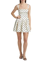 Polka Dot Satin Minidress