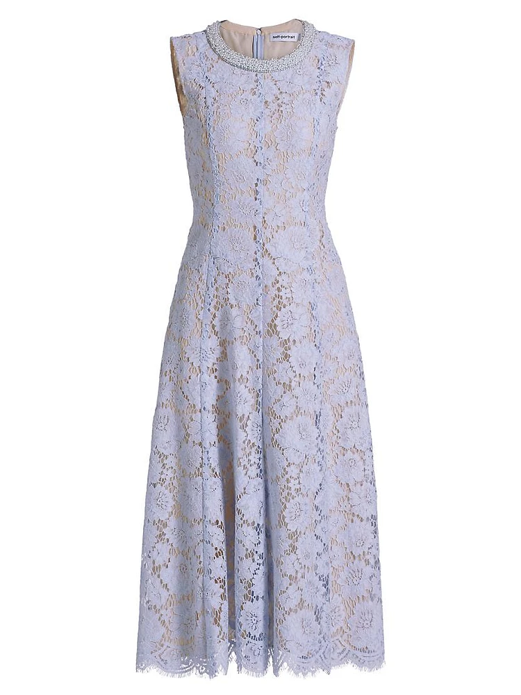 Pearl Lace Midi-Dress