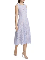 Pearl Lace Midi-Dress