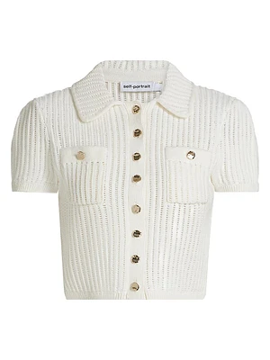 Short-Sleeve Crochet Top