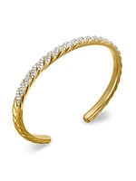 Sculpted Cable Cuff Bracelet in 18K Yellow Gold