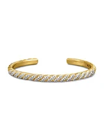 Sculpted Cable Cuff Bracelet in 18K Yellow Gold