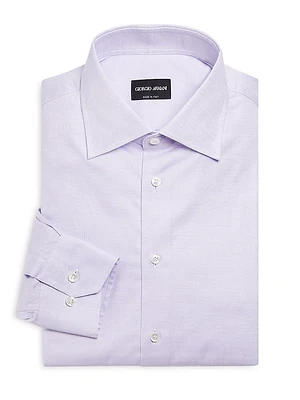 Basic Pin Dot Cotton Shirt