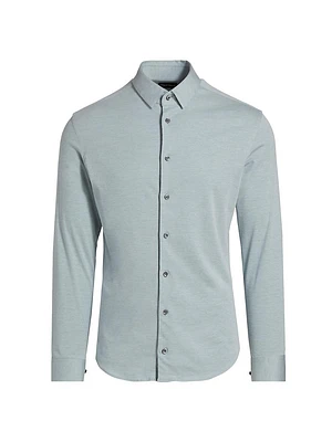 Jersey Button-Front Shirt
