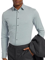 Jersey Button-Front Shirt