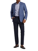Crosshatch Wool-Blend Suit Jacket