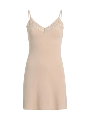 Double Take Lace-Trim Slip