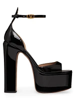 Tan-Go 155MM Patent Leather Platform Sandals