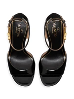 Tan-Go 155MM Patent Leather Platform Sandals