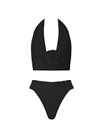 Vives Ruched Halter Bikini