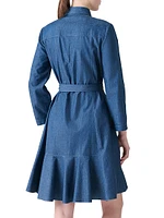 Denim Mini Shirtdress
