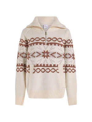 Cai Fair Isle Half-Zip Sweater