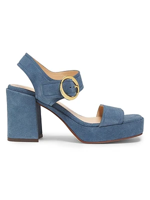 Brianne 90MM Denim Platform Sandals