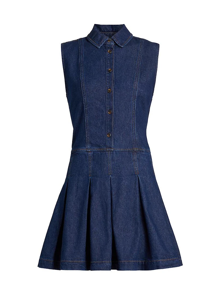 Arella Denim Sleeveless Minidress