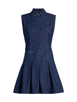 Arella Denim Sleeveless Minidress