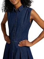 Arella Denim Sleeveless Minidress