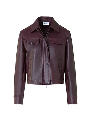 Pin Dot Leather Jacket