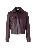 Pin Dot Leather Jacket